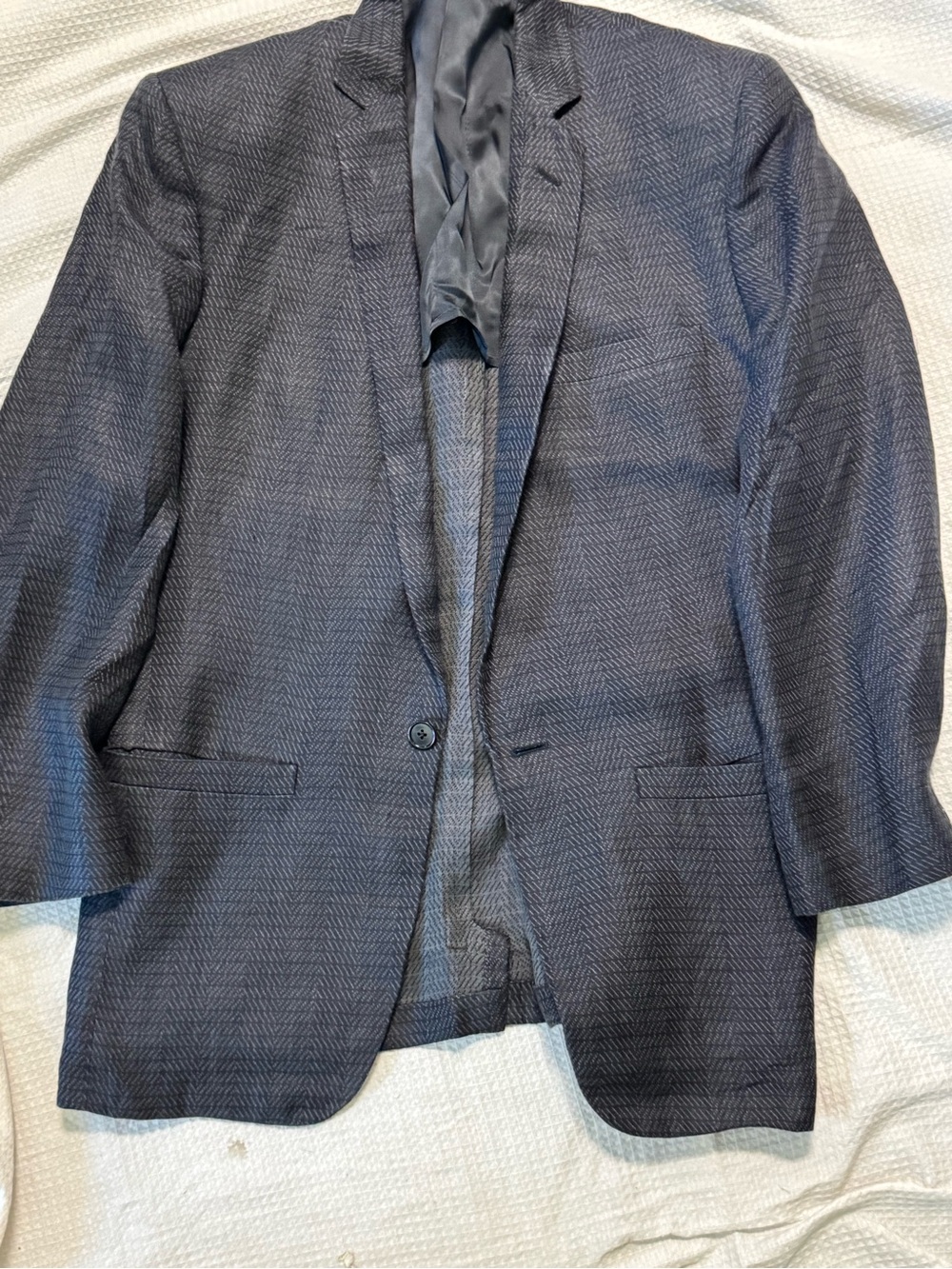 Vintage Gianni Versace  made in Italy Men's gray Herringbone Blazer Jacket